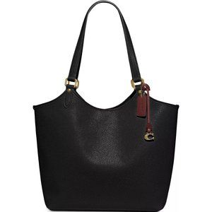 Coach Day Tote Leather Black with Removable zip pouch